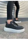 Tb010 Cloud Bağcıklı Cilt Erkek Günlük Sneaker Ayakkabı Cbt - Siyah