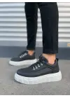 Tb010 Cloud Bağcıklı Cilt Erkek Günlük Sneaker Ayakkabı Cbt - Siyah