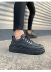 Tb010 Cloud Bağcıklı Cilt Erkek Günlük Sneaker Ayakkabı Cst - Siyah