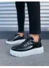Tb010 Cloud Bağcıklı Rugan Erkek Günlük Sneaker Ayakkabı Rbt - Siyah