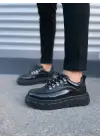 Tb010 Cloud Bağcıklı Rugan Erkek Günlük Sneaker Ayakkabı Rst - Siyah
