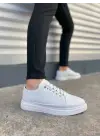 Tb0535 Prime Bağcıklı Cilt Erkek Günlük Sneaker Ayakkabı Cbt - Beyaz