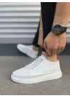 Tb0535 Prime Bağcıklı Cilt Erkek Günlük Sneaker Ayakkabı Cbt - Beyaz