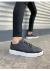 Tb0535 Prime Bağcıklı Cilt Erkek Günlük Sneaker Ayakkabı Cbt - Siyah