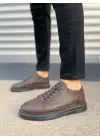 Tb0535 Prime Bağcıklı Cilt Erkek Günlük Sneaker Ayakkabı Cst - Kahverengi
