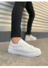 Tb122 Mode Bağcıklı Cilt Erkek Günlük Sneaker Ayakkabı Cbt - Beyaz