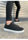 Tb122 Mode Bağcıklı Süet Erkek Günlük Sneaker Ayakkabı Sbt - Siyah