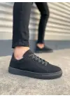 Tb122 Mode Bağcıklı Süet Erkek Günlük Sneaker Ayakkabı Sst - Siyah