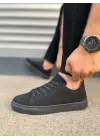Tb122 Mode Bağcıklı Süet Erkek Günlük Sneaker Ayakkabı Sst - Siyah