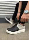 Tb151 Boost Bağcıklı Cilt Süet Erkek Günlük Sneaker Ayakkabı Csbt - Siyah/gri