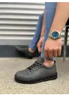 Tb152 Cool Bağcıklı Cilt Erkek Günlük Spor Klasik Ayakkabı Cst - Füme