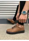 Tb152 Cool Bağcıklı Cilt Erkek Günlük Spor Klasik Ayakkabı Cst - Taba