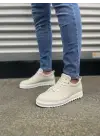 Tb152 Cool Bağcıklı Keten Erkek Günlük Spor Klasik Ayakkabı Kbt - Beyaz