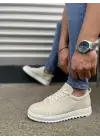 Tb152 Cool Bağcıklı Keten Erkek Günlük Spor Klasik Ayakkabı Kbt - Beyaz