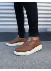 Tb161 Hippo Bağcıksız Cilt Erkek Günlük Sneaker Ayakkabı Cbt - Taba