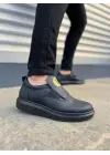 Tb161 Hippo Bağcıksız Cilt Erkek Günlük Sneaker Ayakkabı Cst - Siyah