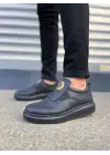 Tb161 Hippo Bağcıksız Cilt Erkek Günlük Sneaker Ayakkabı Cst - Siyah