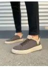 Tb204 Flex Bağcıklı Keten Kumaş Erkek Günlük Sneaker Ayakkabı Kkt - Kahverengi/krem