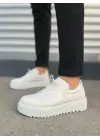 Tb502 Bold Bağcıklı Cilt Erkek Günlük Sneaker Ayakkabı Cbt - Beyaz