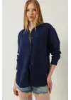 Tek Cepli Müslin Gömlek Lacivert Pt