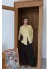 Tek Cepli Müslin Gömlek Sarı