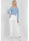 Tek Omuz İpli Bluz Mavi T4328