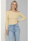 Tek Omuz İpli Bluz Sarı T4328