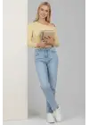 Tek Omuz İpli Bluz Sarı T4328