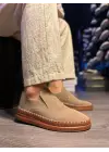 Terzi Bey Bağcıksız Mevsimlik Süet Ayakkabı 019 Camel (süet)