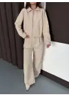 Trenç Takım Alt Üst Bej Ons