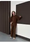 Trenç Takım Alt Üst Kahve Ons