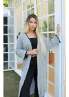 Uzun Hırka Çoban Dikiş Gri