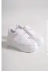 Valencıa Bağcıksız Cırt Cırtlı Ortopedik Taban Kadın Sneaker Spor Ayakkabı Bt - Beyaz