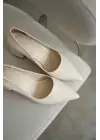 Valeria Bej Rugan Kadın Topuklu Ayakkabı