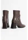 Vera Kadın Acı Kahve Topuklu Bot