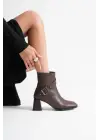 Vera Kadın Acı Kahve Topuklu Bot
