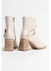 Vera Kadın Bej Rugan Topuklu Bot