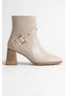 Vera Kadın Bej Topuklu Bot