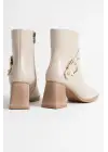 Vera Kadın Bej Topuklu Bot