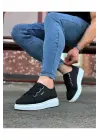 Terzi Bey Tb026 Siyah Kalın Taban Casual Erkek Ayakkabı