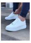 Terzi Bey Tb028 Beyaz Bağcıklı Kalın Taban Casual Erkek Ayakkabı