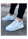 Terzi Bey Tb029 Beyaz Kalın Taban Casual Erkek Ayakkabı