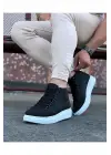 Terzi Bey Tb032 Siyah Bağcıklı Sneakers  Yarım Bilek Bot