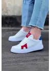 Terzi Bey Tb040 Beyaz Kırmızı Erkek Casual Ayakkabı