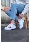 Terzi Bey Tb040 Beyaz Kırmızı Erkek Casual Ayakkabı