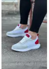 Terzi Bey Tb063 Beyaz Kırmızı Triko Erkek Spor Ayakkabı