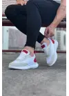 Terzi Bey Tb063 Beyaz Kırmızı Triko Erkek Spor Ayakkabı