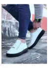 Terzi Bey Tb08 Beyaz Kömür Düz Erkek Casual Ayakkabı
