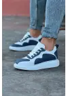 Terzi Bey Tb301 Beyaz Mavi Erkek Casual Ayakkabı