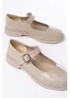 Bej Rugan Günlük Bayan Ayakkabı